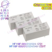 Free shipping 10Pcs/lot Power Relay HF118F 005 012 024-1ZS1T 5Pin 10A Relay 5V 12V 24VD HF118F-012V-1ZS1 HF118F-024V-1ZS1T Barware