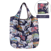 Light, Thin And Cute Cartoon Foldable And Portable Green Shopping Bag