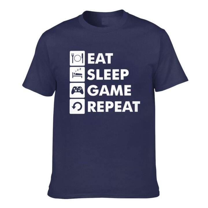 eat-sleep-game-repeat-funny-gamer-nerd-black-mens-short-sleeve-t-shirt