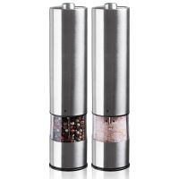 QTCF-2pcs/set Electric Salt And Pepper Grinder Mill Grinde Salt Grinder Grain Mill