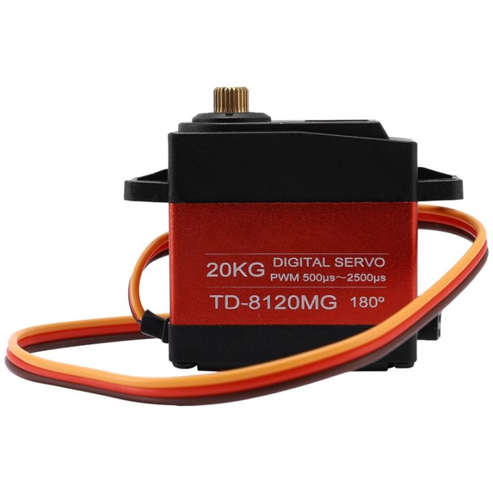 td-8120mg-waterproof-metal-gear-digital-servo-with-20kg-high-torque-180angle-for-rc-remote-control-car-model-vehicle-20kg-servo