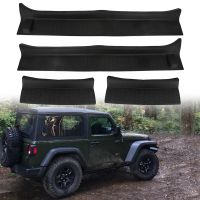 ▧☫ 4pcs Rubber Car Door Sill Scuff Plate Pedal Entry Guard Stickers Protector Cover For Jeep Wrangler JL JLU JT Gladiator 2018-2022