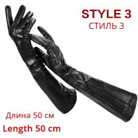 2020 winter 50cm long leather gloves,100 sheepskin womens leather gloves,Cold protection womens winter gloves -2182