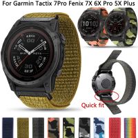 ♦☫ QuickFit Nylon Watchband For Garmin Tactix 7 Pro Enduro 2 Smartwatch Band Fenix 7X 6X Pro 5X Plus 3 HR Watch Strap 26mm Bracelet