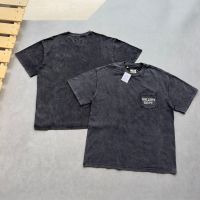 High Version GALLERY washed ash to do old tooling pocket print short-sleeved T-shirt