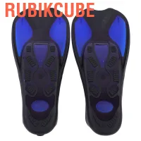 Rubikcube Men Women Swim Foot Fins Swimming Diving Open Heel Adjustable Snorkel Fin Blue