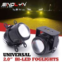 ﹊ Sinolyn 2.0 Inch Mini Bi LED Fog Lights PTF Universal 3000K 6000K 35W LED Fog Lens Car Driving Light Waterproof Car Accessories