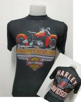 เสื้อยืดฮาเลย์ Harley-Davidson ผ้าบาง50 ผ้ามุ้ง ผ้าบางใส่สบาย สไตล์วินเทจ ป้ายVintage 3D EMBLEM [ S M L XL ]