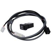 รถ USB AUX อินเตอร์เฟซสวิทช์5ขาเสียบอะแดปเตอร์เทียมชุดสายเคเบิ้ลสำหรับ Toyota Corolla Camry RAV4 Prius Verso Highlander