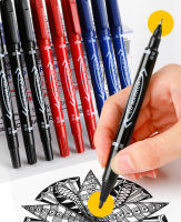 (L1-S30)ปากกาหมึกซึม2หัว ปากกาเคมีลบไม่ออก ปากกาเคมีชนิด 2 หัวหมึกสีดำขนาดหัวปากกา 0.5 มม.จำนวน 1 ด้าม