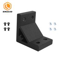 SIMAX3D Black Angle Bracket for 2040 Aluminum Extrusion Profile 4 Hole Inner Bracket Connector 37x50mm with M5 Screws + T Nuts  Power Points  Switches