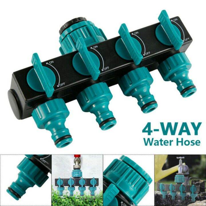 MAXI 4 way Faucet Switcher Watering Hose Irrigation Tap Adaptor Water
