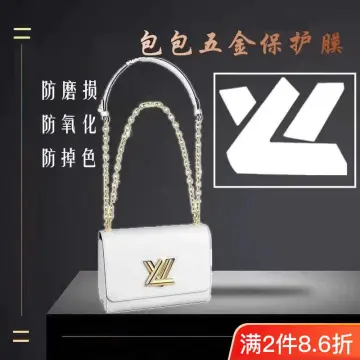 LOUIS VUITTON Twist MM Crossbody Bag White M55513 Epi Chain Shoulder Purse  New