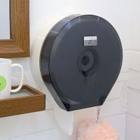 ❈❄❡ Wall-Mounted Bathroom Tissue Box ABS Waterproof Kitchen Roll Paper Box Modern Hanging Toilet Paper Holder Tissue Box With Hook