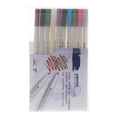 50LA 10pcs Metallic Colored Ink Water Chalk Pen For Scrapbook Photo Album Art Marker