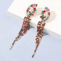 Drop Earings for Women Colorful Crystal Series Vintage Statement Elegant Jewelry Fashion Accessories