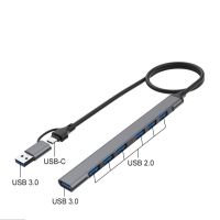 BOTHHY 3.0ยูเอสบี แท่นวาง Type-C มี7พอร์ต มี4พอร์ต แท่นวาง USB-C กระจายความร้อนได้ดี พีวีซีพีวีซี ฮับ USB Type C ฮับคอมพิวเตอร์