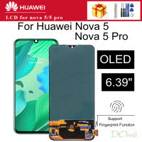 OLED LCD สำหรับ Huawei Nova 5 / Nova5 Pro จอแสดงผล LCD Touch Screen SEA-AL10 SEA-AL00 Digitizer Assembly โทรศัพท์เปลี่ยน