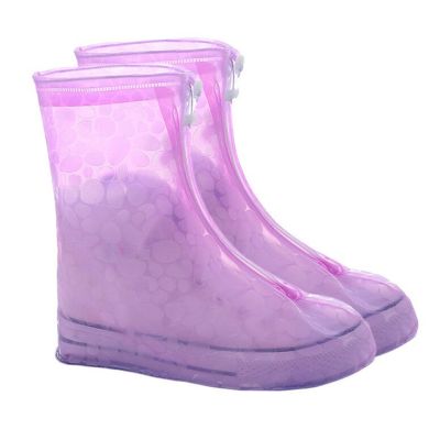 Waterproof Rain Reusable Shoes Cover Slip-resistant Zipper Rain Boots Overshoes