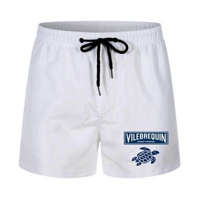 New Beach Shorts Fun Animal Print VILEBREQUIN Turtle Summer Mens Shorts Casual Loose Breathable Fitness Fashionable Sweatpants