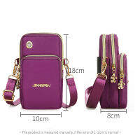 แฟชั่นผู้หญิงกระเป๋าสะพายบอลลูนศัพท์มือถือกระเป๋า Crossbody สำหรับผู้หญิงกระเป๋าศัพท์มือถือกับหูฟังเสียบ3ชั้นกระเป๋าสตางค์