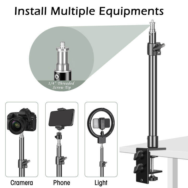 c-tripod-clamp-desk-mount-light-stand-with-14-ball-head-table-fixture-ring-light-adjustable-tabletop-bracket-stand-dslr-camera