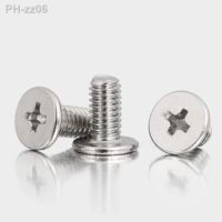 10-50pcs CM M2 M2.5 M3 M4 M5 M6 304 Stainless Steel Cross Phillips Ultra Thin Super Low Flat Wafer Head Screw Bolt