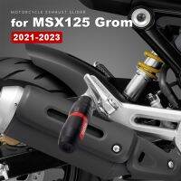 แผ่นเลื่อนท่อไอเสียอลูมิเนียมแผ่นกันชนรถมอเตอร์ไซค์2023 MSX125กรอมสำหรับ Honda MSX 125 Grom 2021ฝาครอบอุปกรณ์เสริม2022