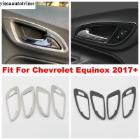 Car Inner Door Handle Bowl Catch Frame Decor Cover Trim Stainless Steel Interior Accessories For Chevrolet Equinox 2017 - 2022