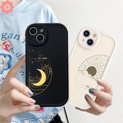 ℗☏ เคสโทรศัพท์มือถือแบบนิ่ม ลายดวงจันทร์ ดวงอาทิตย์ เรียบง่าย สําหรับ A04 A14 5G A12 A32 A23 A50s A53 A03s A30s A02s A03 A72 A22 A13 A50 A04s A52 A11 A10s A52s A31 A51 A73 A21s A33 A20s