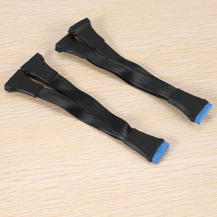 2pcs-motherboard-usb-3-0-19pin-header-1-to-2-extension-splitter-cable-12cm-19pin-internal-extension-header-adapter-cable