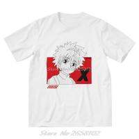 ผู้ชาย Hunter X Hunter Killua Zoldyck เสื้อยืดแฟชั่น Hxh อะนิเมะมังงะเสื้อยืดแขนสั้นฮิปฮอปเสื้อยืดผ้าฝ้าย Tee ท็อปส์เสื้อผ้าที่มีคุณภาพสูงเสื้อยืด