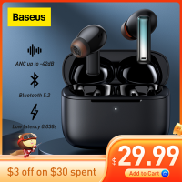 Baseus Bowie M2 ANC TWS Bluetooth 5.2 Earphones, Active Noise Cancelling Headphones, low latency, 4-mic ENC noise reduction