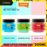 Lolane Freestyle Fixing Gel 100/200ml โลแลน ฟรีสไตล์ ฟิกซิ่ง เจล จัดแต่งทรงผม (แข็งมาก,ปานกลาง,ธรรมชาติ) เนื้อใส บางเบา ไม่เหนียวติดมือ ผมอยู่นานตลอดวัน