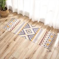 60x90cm Retro Bohemian Cotton Rugs Tassel Car Throw Rug Table Runner Door Mat For Home Living Room Window Bedside Home Decor