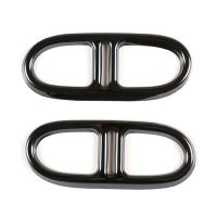 2PCS Stainless Steel Car Rear Exhaust Tail Pipe Cover Trim for Mercedes-Benz GLA/GLB 2020-2021 Muffler Decoration Frame