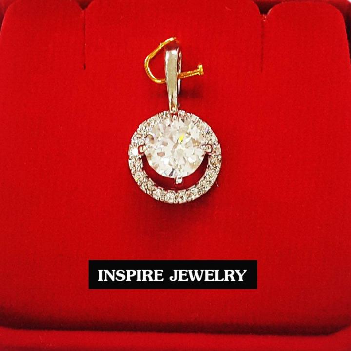 inspire-jewelry-brand-จี้เพชรเม็ดเดี่ยว-ล้อมเพชรรอบ-white-gold-plated-or-pattinum-size-1x1cm-งานเพชร-cz-แท้-ราคาเบาๆ-เพชรวิ้งเจิดจรัสที่สุดในสามโลก-งานเพชรฝัง-ไม่ใช่เพชรติดกาว-ใส่ได้ตลอดเรียบหรูดูดี-พ