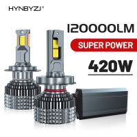 HYNBYZJ 120000LM H7 LED Canbus ไฟหน้ารถ Super HB4 H11 H4 9012 HB3 9005 9006 H8ไฟ Plug-N-Play หลอดไฟ420W โคมไฟอัตโนมัติ