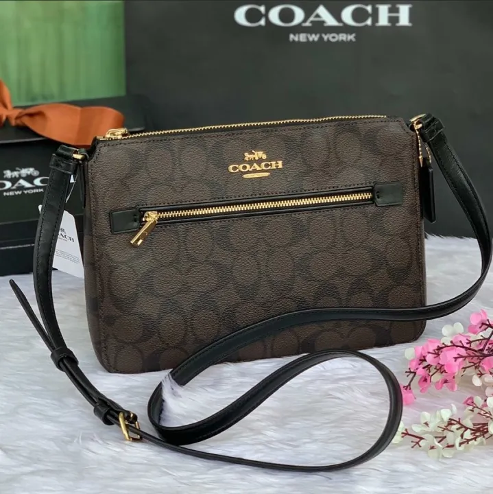 coach gallery file bag black