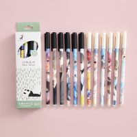 12Pcs/Set Cute Kawaii Starry Sky Cartoon Girl Print Erasable Gel Pen Blue Ink Sakura Pens School Office Supplies Stationery
