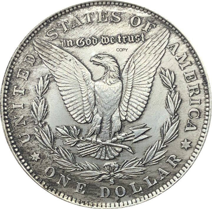 มอร์แกน1899ของเราหนึ่งดอลลาร์เหรียญลิเบอร์ตี้คิวโปรนิกเกิลชุบเงินแท้จากโรงงานโดยตรง
