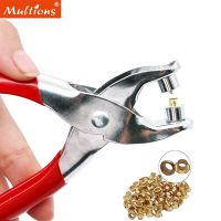 Eyelet Hole Punch Pliers Kit Grommet Eyelet Plier Set with 40 Metal Eyelets Grommet Tool Kit for Leather Clothes Belt  Pliers