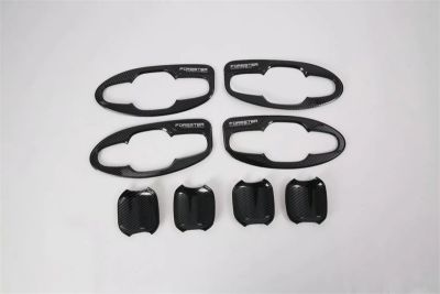 For Subaru Forester 2019  ABS Side Car Door Handle Bowl Molding Cover Trim Decoration Sticker Car Styling Accessories 8Pcs