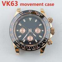 【YF】 VK63 Case Rose Gold Plating Chronograph Dial  Hands Watch Parts for Seiko Daytona Movement Accessories Repair Tools