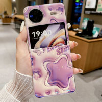 ฝาหลังกันกระแทกสำหรับ Vivo X Flip XFlip X FLIP XFLIP สไตล์เกาหลีสุดหรูเคสหัวใจรักดาว