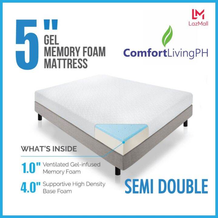 Comfort Living Memory Foam Semi Double 5 Premium Cooltech Gel Infused 