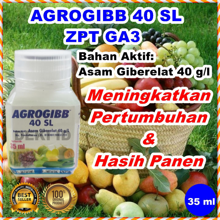 GA3 Agrogib 40 SL 35 Ml ZPT Hormon Giberelin Acid Agrogibb Zat Pengatur ...