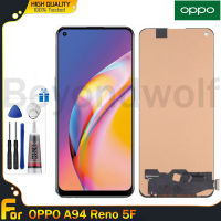 Beyondwolf หน้าจอ TFT ทดสอบ100% แล้วสำหรับ OPPO A94 Reno 5F หน้าจอ LCD จอแสดงผลหน้าจอสัมผัสแอลซีดีดีจิไทเซอร์สำหรับ OPPO A94 Reno 5F