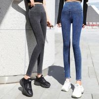 [ใหม่] กางเกงยีนส์ผู้หญิง Leggings ฤดูหนาวที่อบอุ่น Leggings กางเกงเอวสูงผู้หญิงสะโพกยกยืดกางเกงขนแกะถุงน่องฤดูหนาวหญิงเสื้อผ้า