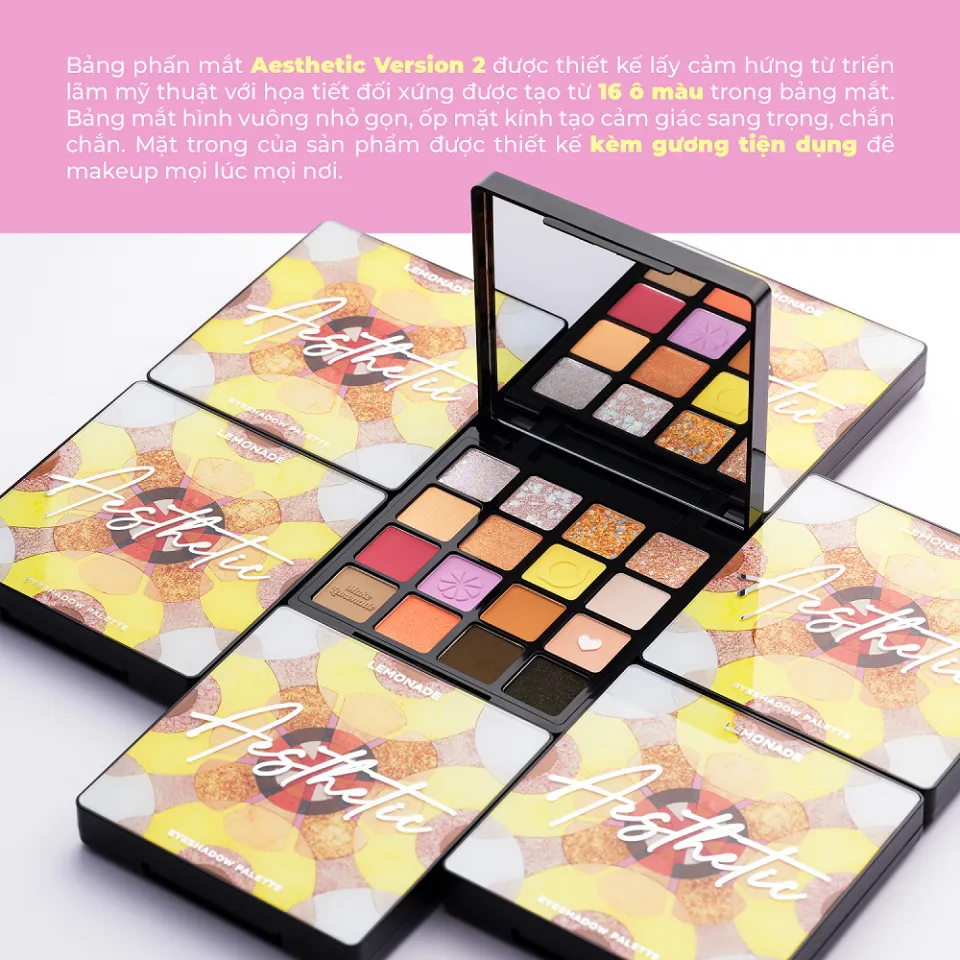 Bảng phấn mắt Lemonade Aesthetic Eyeshadow Palette Version 2 20.8g | Lazada.vn